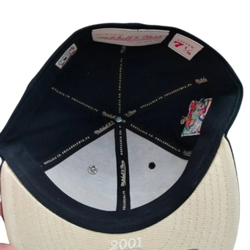 Los Angeles Dodgers Hat Cap Fitted Mens 7 1/8 MLB Baseball Topps 50 Years Script